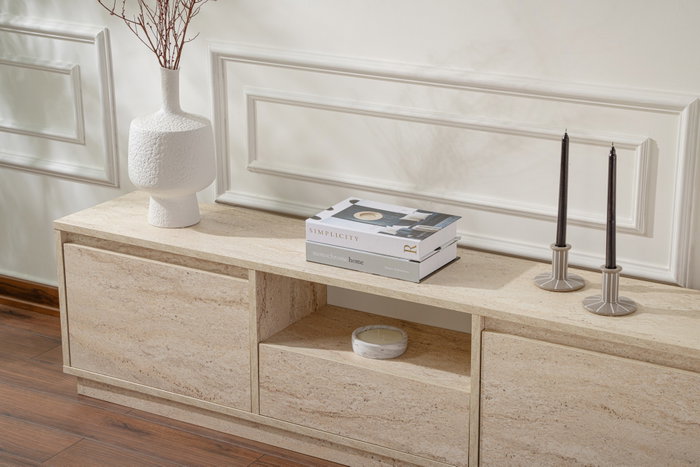 Nordure Vanguard - Soporte de TV Travertino Nordure Vanguard - Soporte de TV Travertino